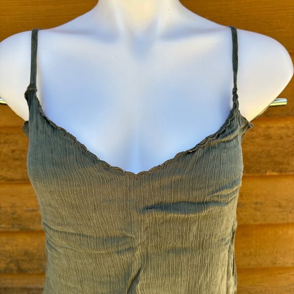 Azoe Sage Green Adjustable Camisole Loose Fit Tank Top Size S - Picture 2 of 8